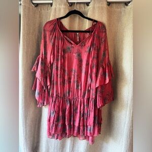 Free People Pink Floral Mini Dress